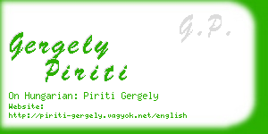gergely piriti business card
